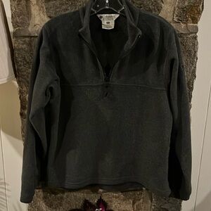 SIZE M COLUMBIA DARK GREY 3/4 ZIP FLEECE.